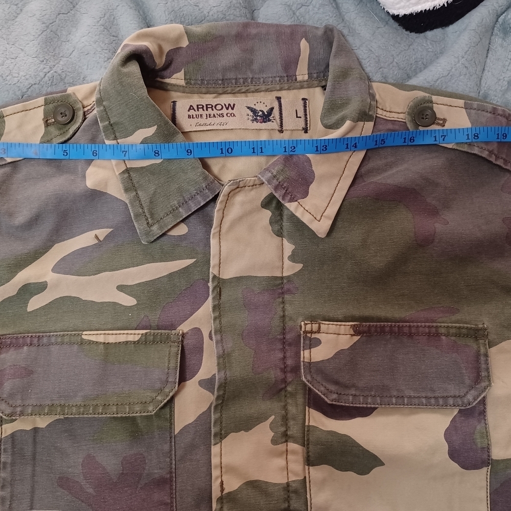 Arrow Blue Jeans Co. Camouflage Army Military Hunting Field Jacket - Picture 16 of 16